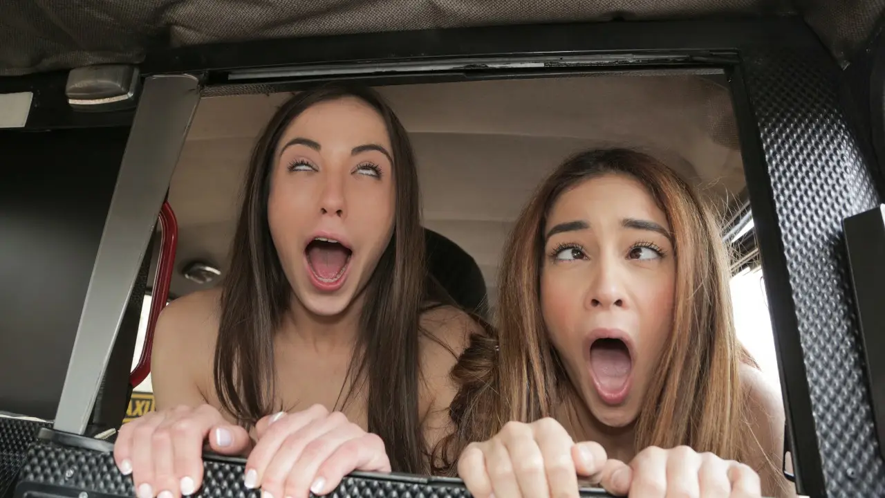 Cheeky Spanish Lesbians fuck Cabbie (FakeHub 2020)
