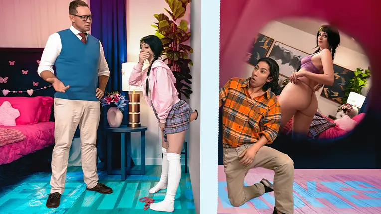 Stick Your Dick Through the Wall and Fuck Me Like the Slut He Thinks I Am (TeamSkeet 2025)